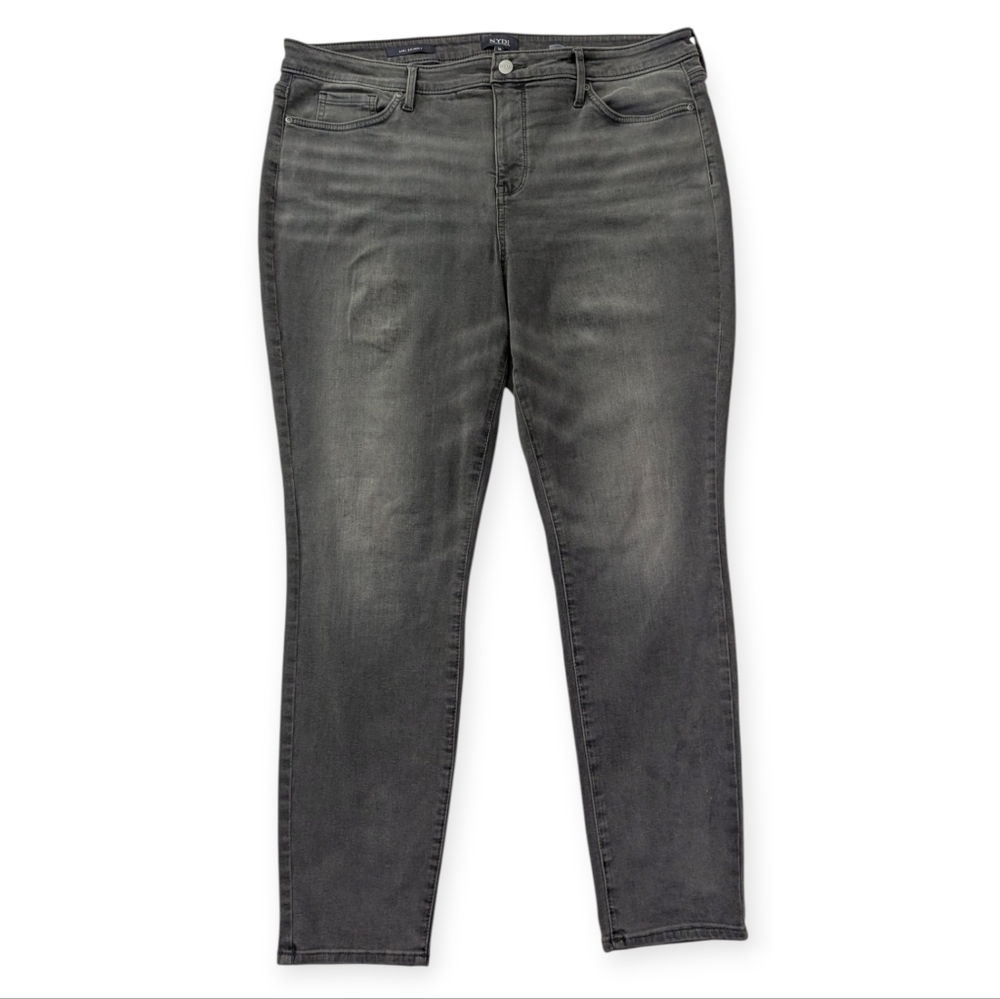 NYDJ Women's Gray Ami Skinny Lift & Tuck Jeans Pants Size 16 High Rise